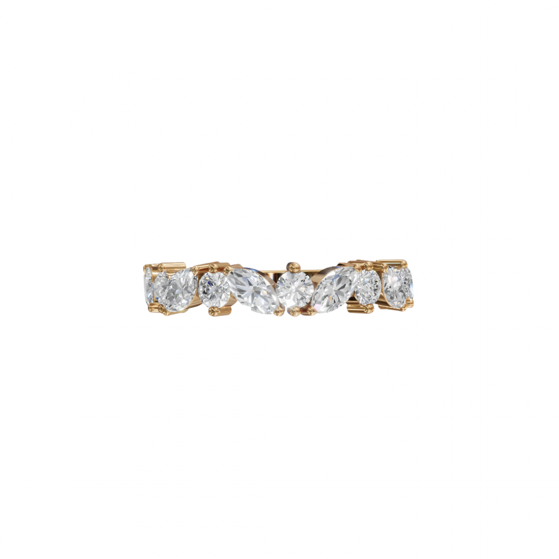 Marquise & Round Cut Diamond Band 