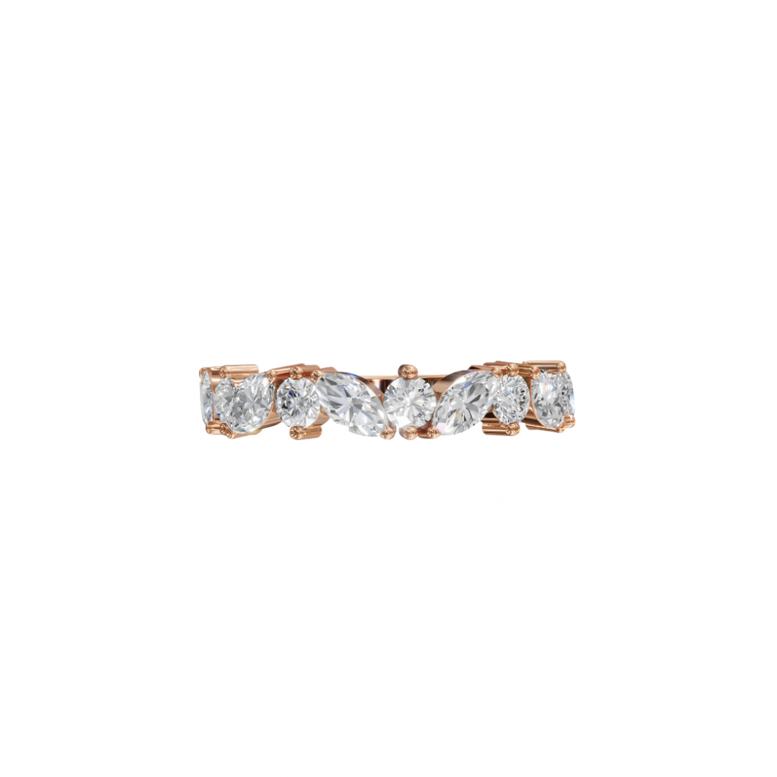 Marquise & Round Cut Diamond Band 