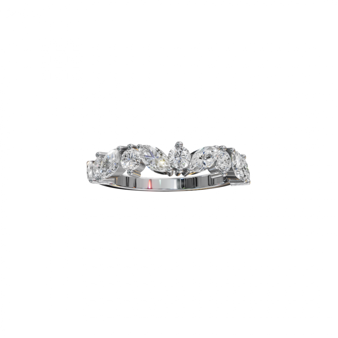Marquise & Round Cut Diamond Band 
