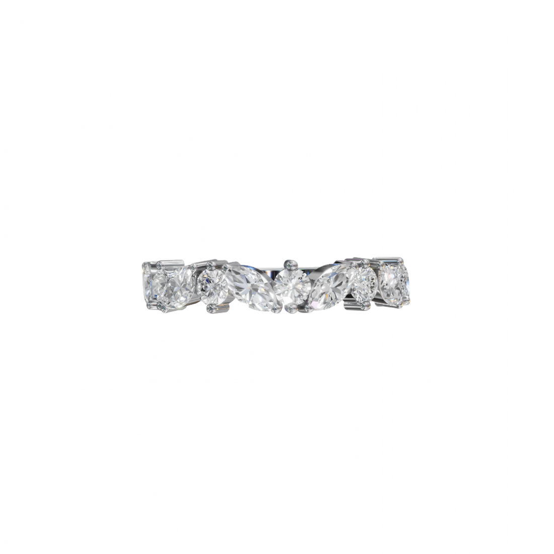 Marquise & Round Cut Diamond Band 