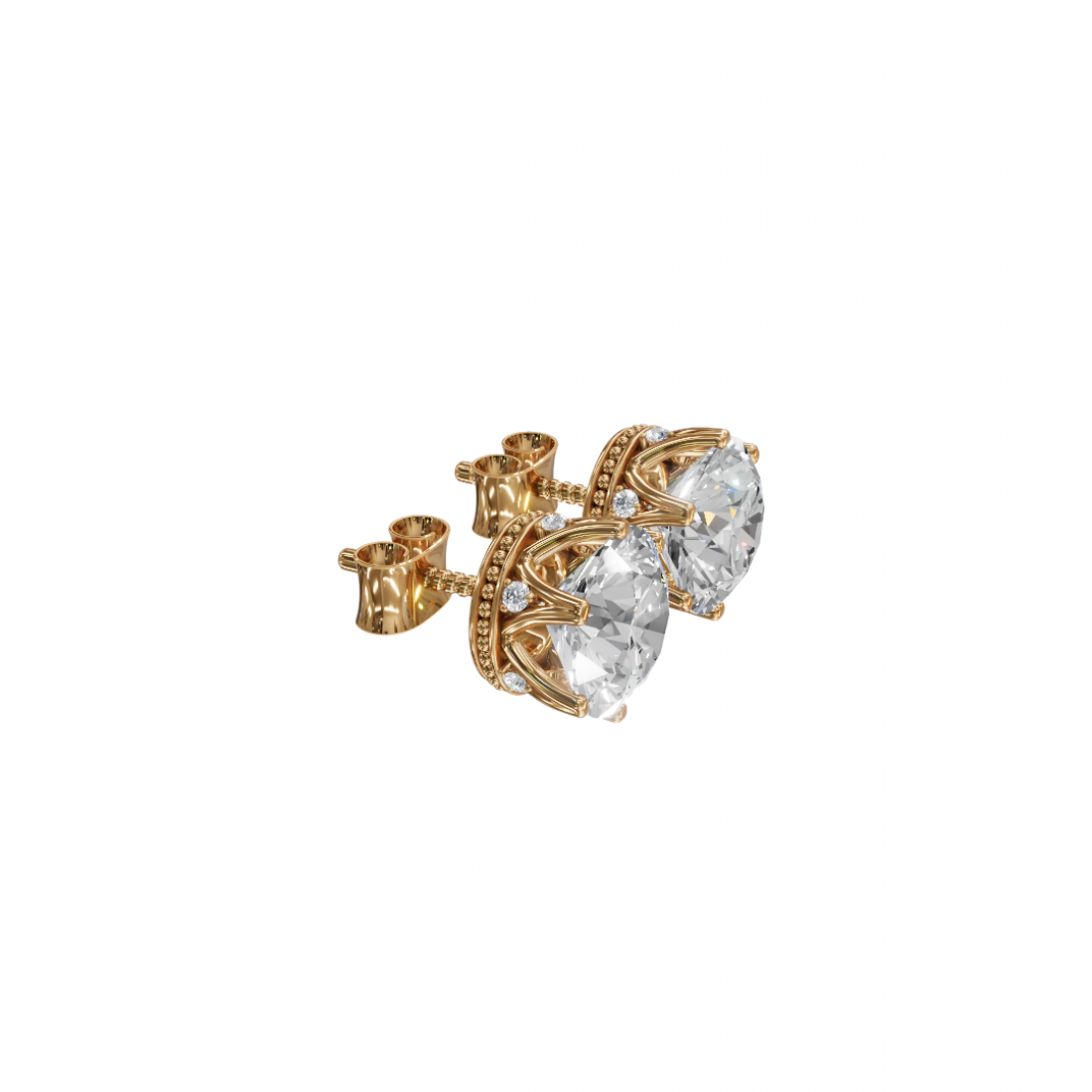 Six-Prong Classic Diamond Stud Earrings
