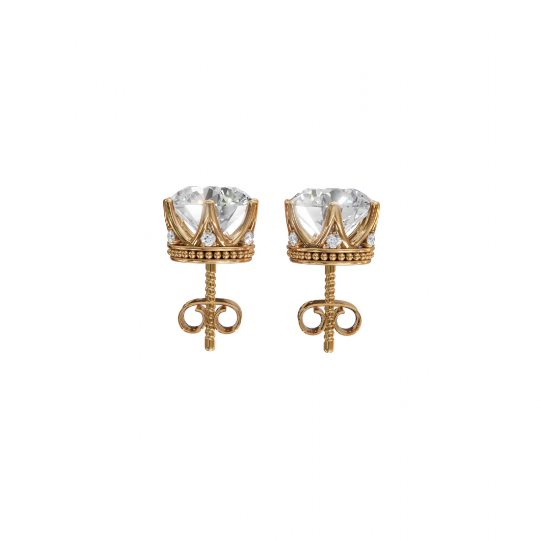 Six-Prong Classic Diamond Stud Earrings