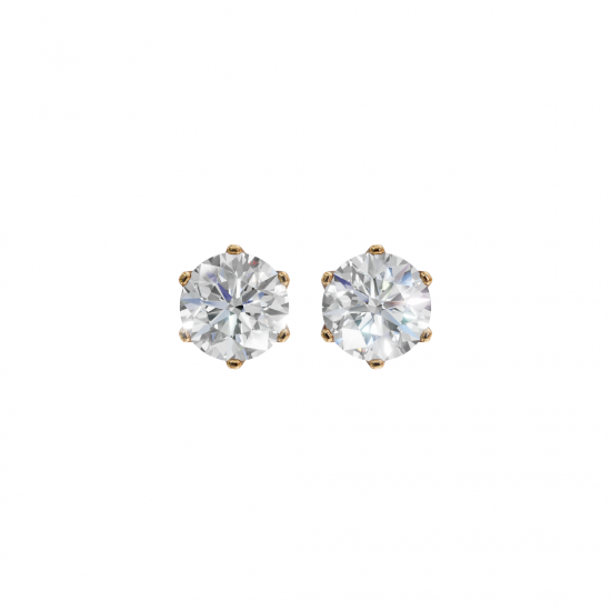 Six-Prong Classic Diamond Stud Earrings