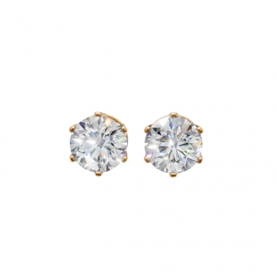 Six-Prong Classic Diamond Stud Earrings