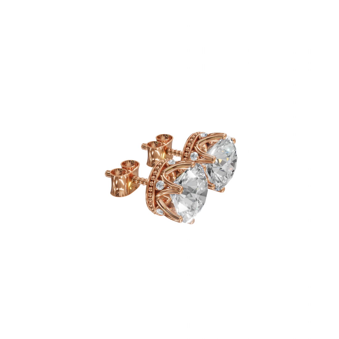 Six-Prong Classic Diamond Stud Earrings