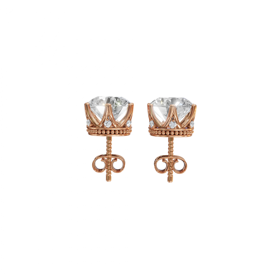 Six-Prong Classic Diamond Stud Earrings