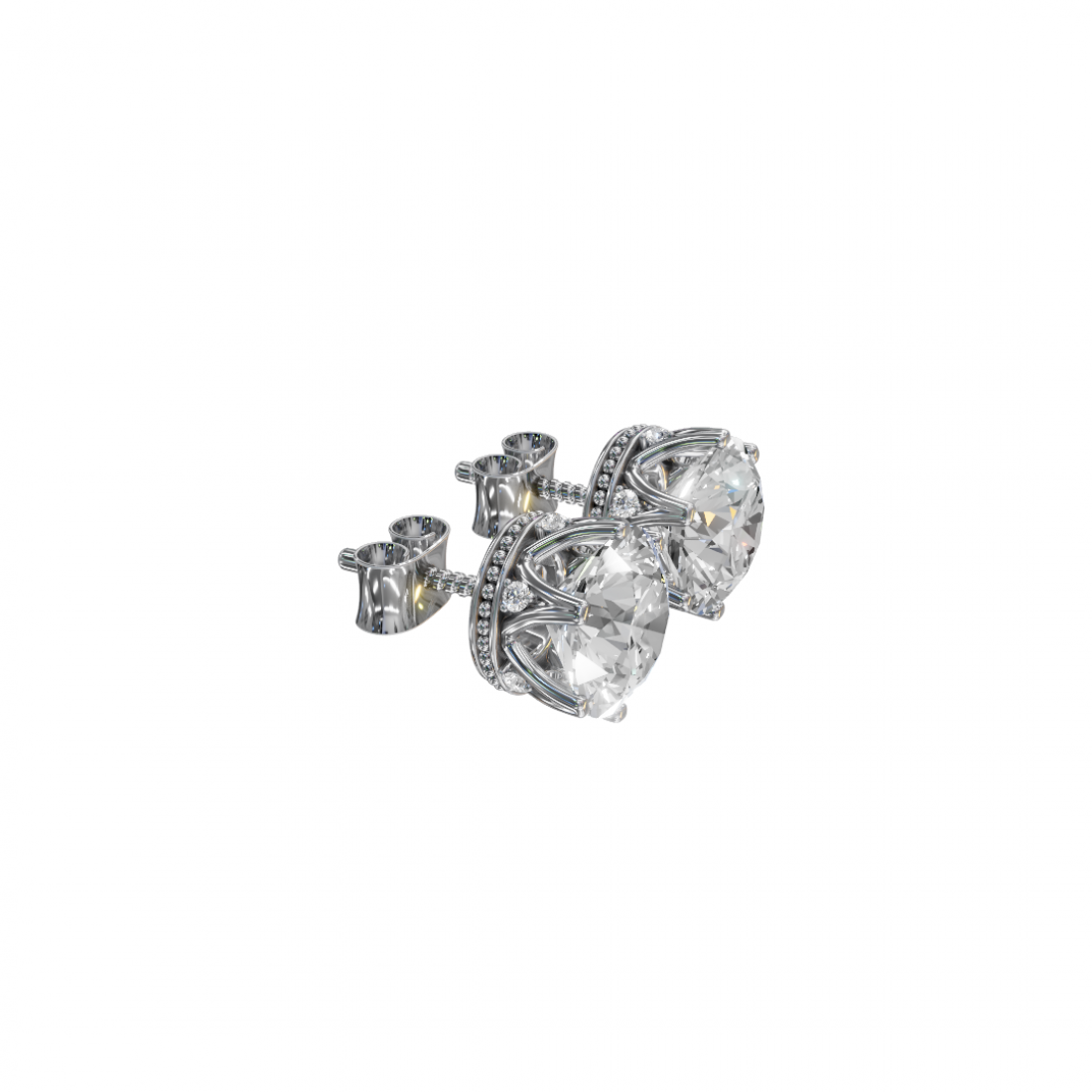 Six-Prong Classic Diamond Stud Earrings
