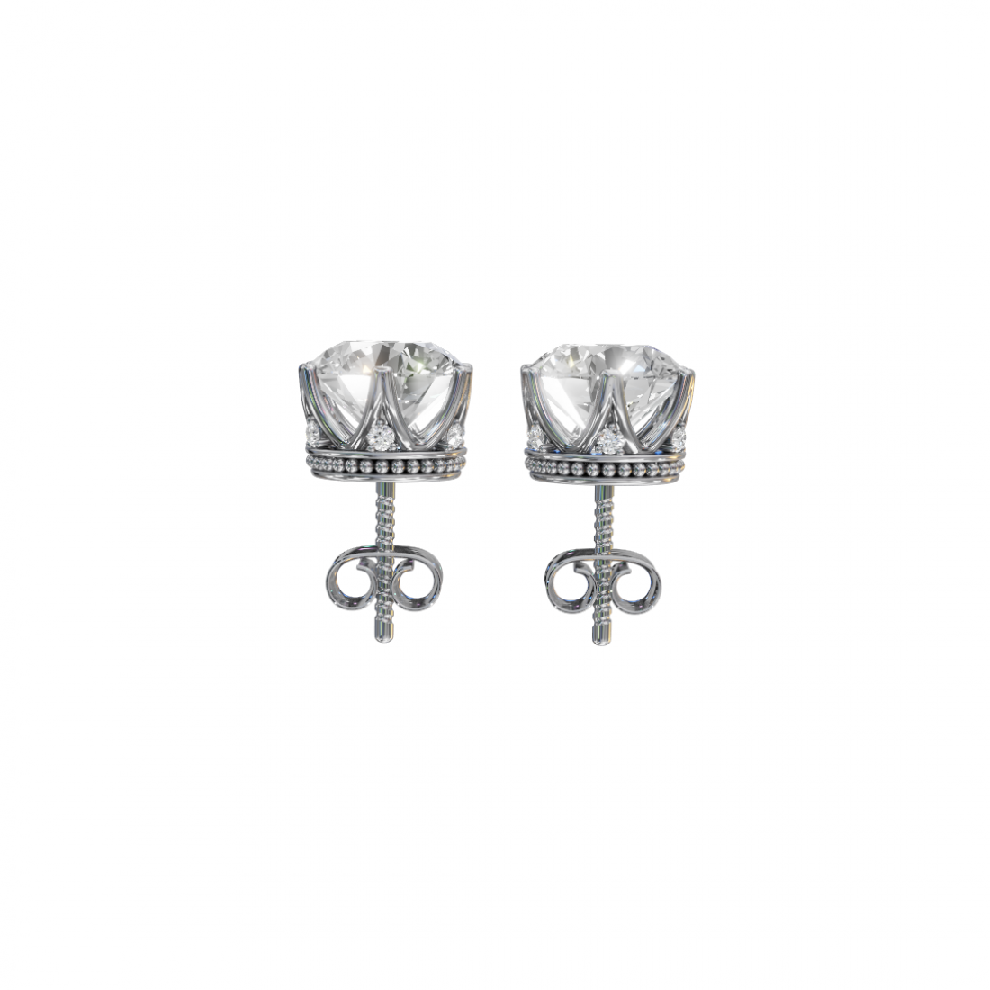 Six-Prong Classic Diamond Stud Earrings